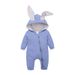 Baby børn store ører kanin Onesie hætte lynlås kravledragt_voghion.com