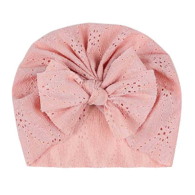 1 Pieces Children Baby Hat Kids Bowknot Cap Newborn Girls photography Props  solid color hollow breathable pullover hat baby props_voghion.com