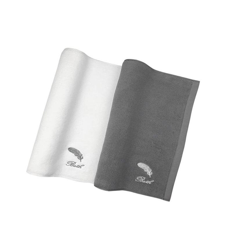 Luxury Hotel & Home Bath Mat - Cotton Embroidered, Super Absorbent & Machine Washable, Soft Non-Slip Floor Mat For Bathroom & SPA​​_voghion.com