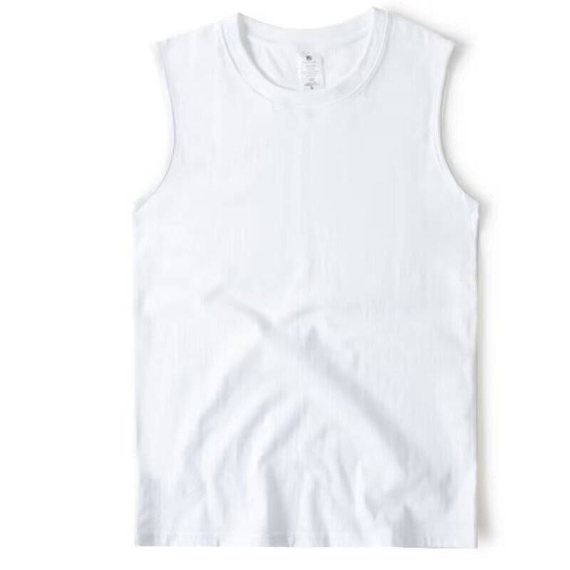 Vêtements pour hommes T-shirt sans manches en coton pour hommes - Débardeur respirant à col rond pour la salle de sport, l'entraînement et les tenues décontractées (gris, blanc, noir) - M-3XL_voghion.com