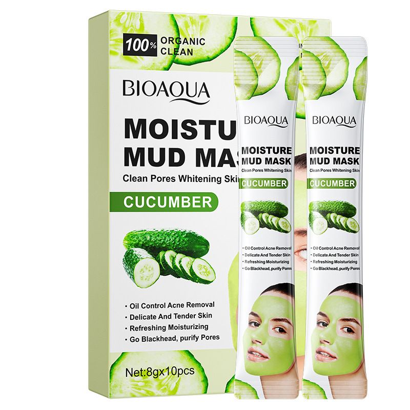 BIOAOUA Dead Sea Mud Whitening Mud Mask 8gx10pcs Hydrating Oil Control Cleansing Mask Moisturizing Mask_voghion.com
