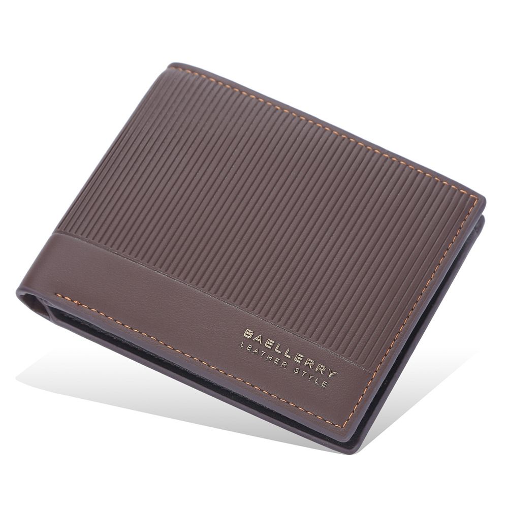 Borse da uomo Nuovo portafoglio per uomo Corto Due pieghe Multi slot per carte Portafoglio aperto di alta qualità a righe_voghion.com