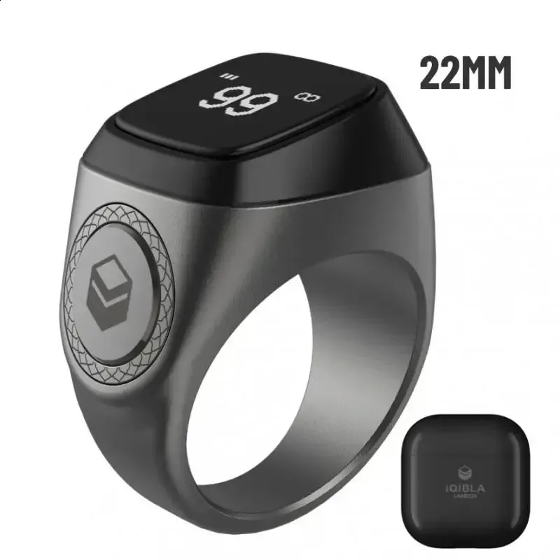 RYRA Iqibla APP Smart Digital Ring WIFI5.1 Metal OLED Screen Android IOS1. Tally Counter Time Vibration Reminder_voghion.com
