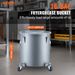 VEVOR Fryer Grease Bucket, 16 Gal Oil Disposal Caddy With Caster Base, Carbon Steel Rust-Proof Coating, Oil Transport Container With Lid, Lock Clips, Filter Bag For Hot Cooking Oil Filtering, Gray_voghion.com