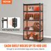 Storage Shelving Unit, 5-Tier Adjustable, 2000 Lbs Capacity, Heavy Duty Garage Shelves Metal Organizer Utility Rack, Black, 30' L X 12' W X 60' H F_voghion.com