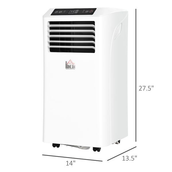HOMCOM 8000 BTU Portable Air Conditioner, Built-in Cool, Dehumidifier, Fan Modes, With Remote Controller, LED Display, White_voghion.com
