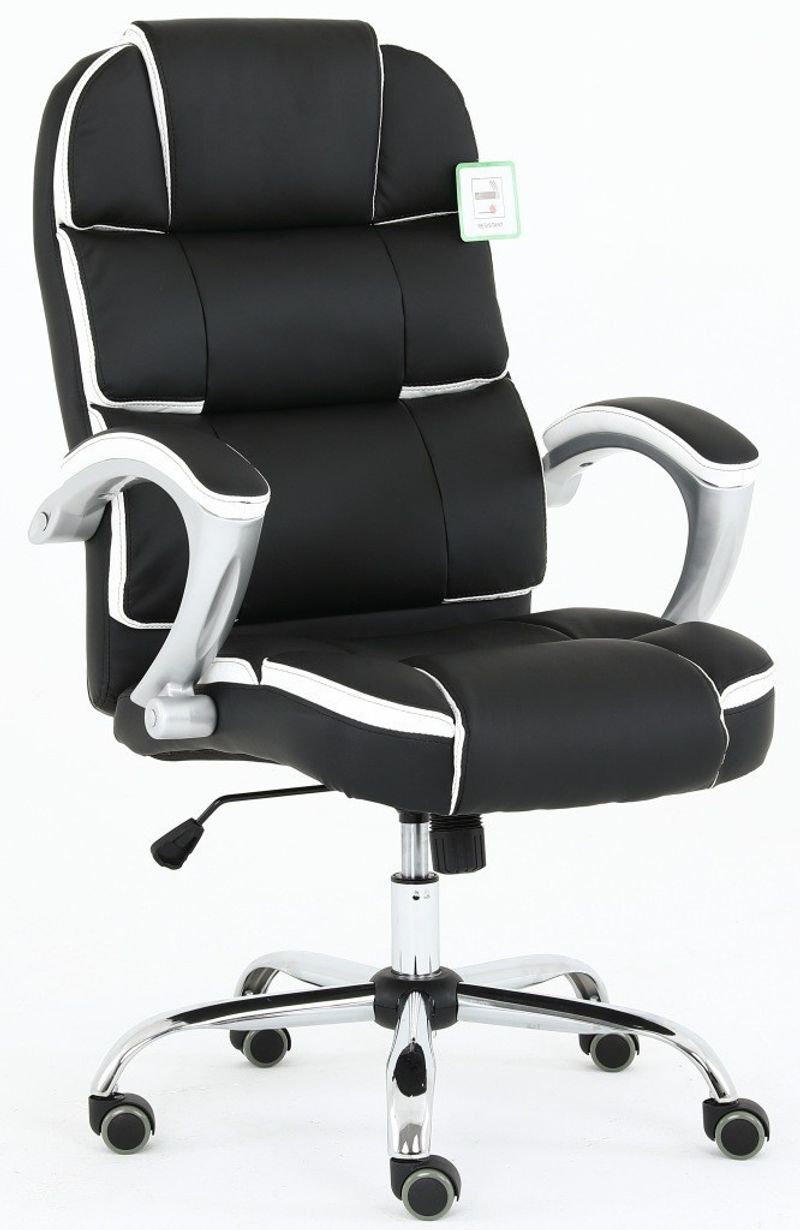Black Executive Office Chair Swivel Plush Computer Desk Chair_voghion.com
