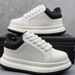 Herren 2025 Neue Low-Top-Loafer mit Schnürung Trendy Vielseitige, höhenverstärkende Sport- und Freizeitschuhe in Weiß_voghion.com