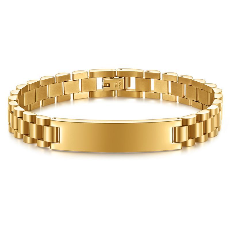 Herremode Enkel bredde 10 mm Glat personlighed titanium stålarmbånd_voghion.com