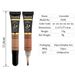 6-Color Liquid Concealer Full Coverage Natural Dark Long-Lasting Face Contour Makeup_voghion.com