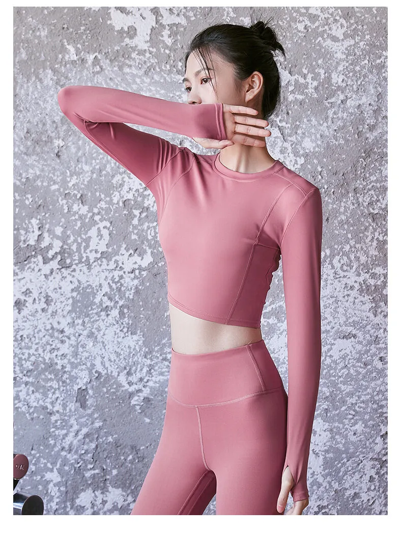 SUPERFLOWER Women Yoga Set Sports Suit Seamless Workout Running Legging T-shirt Coat Bra Set 2-4 Piece_voghion.com