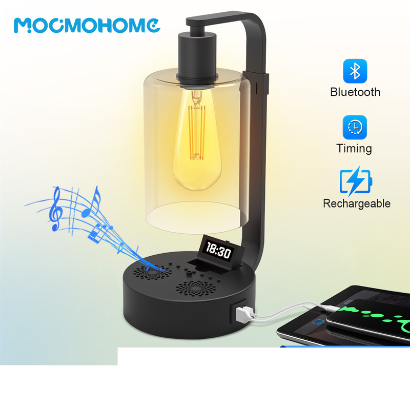 Reading Lamp Can Be Charged By USB Bluetooth Speaker Desktop Lamp Can Be Connected By Bluetooth With Timing Function_voghion.com