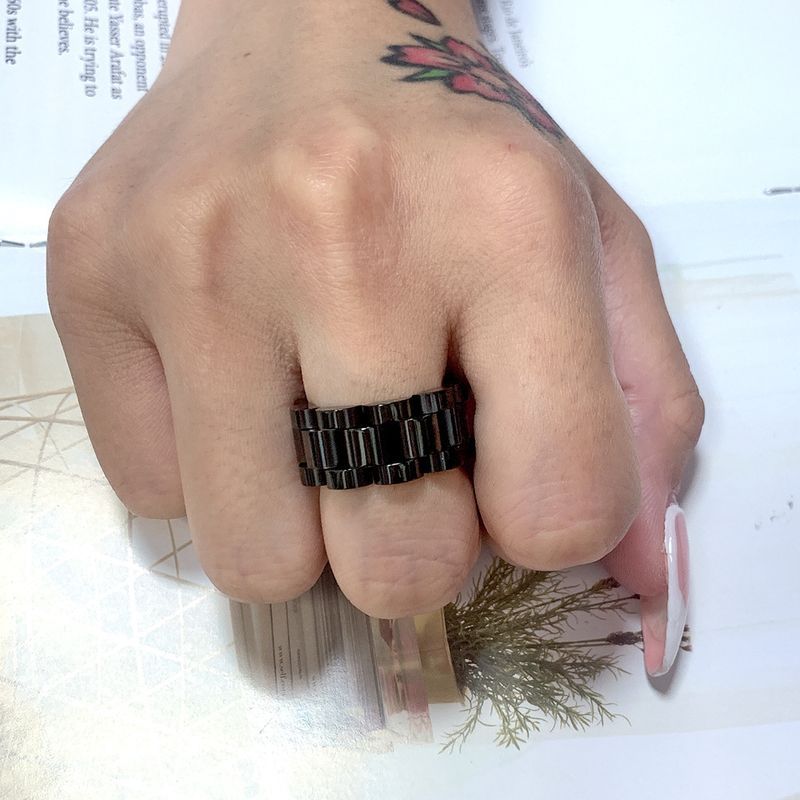 Titanium Steel Chain Retro Fashion Fashionable Index Finger Hip Hop Disco Watchband Ring Men And Women_voghion.com