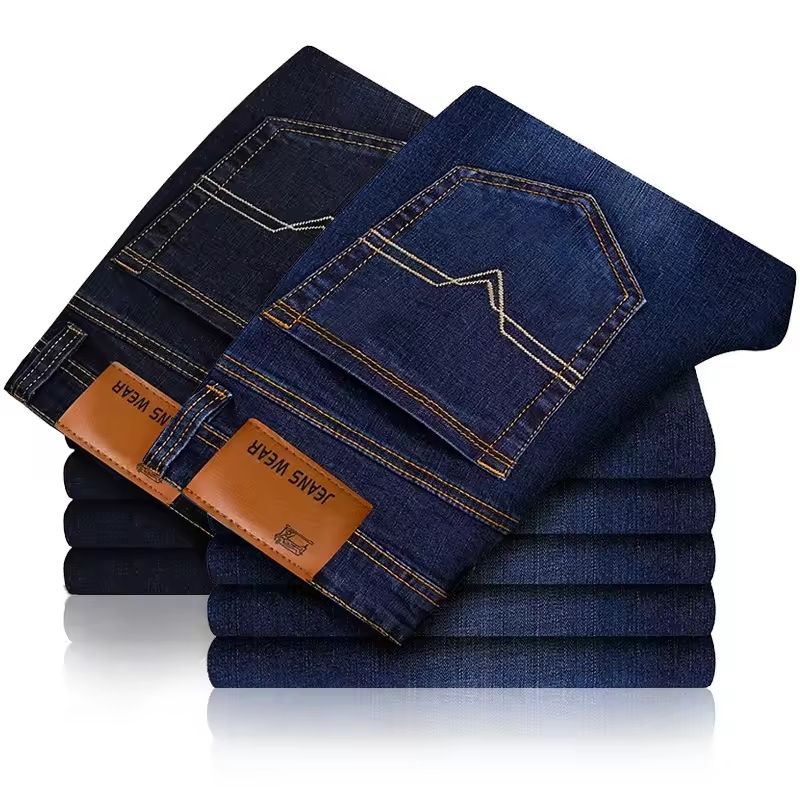 Großhandel Unisex Plus Size Herrenjeans Lange Pantalon Waren Denim mit schlanken geraden Beinen Casual Style Hosen_voghion.com