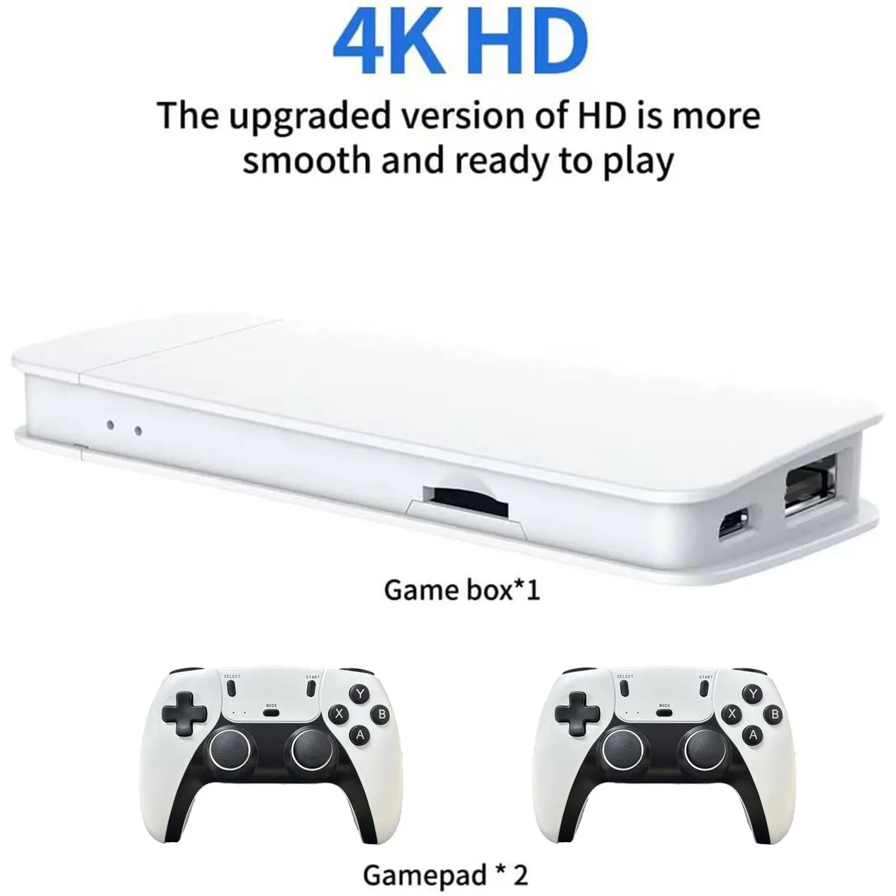 Herná konzola Retro Game Stick, 4K HDMI výstup a bezdrôtový ovládač s 20 000+/30 000+ hrami, arkádová herná konzola (64G/128G)_voghion.com