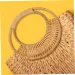 Daire Çanta Ratten Dokuma Tote Yedek Askı Sapları El Çantası DIY Retro Bambu Çanta Aksesuarları 240731_voghion.com