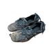 Cowhide Version Denim Ballet Lace Up Wrinkled German Training Women's Flat Single Shoes_voghion.com