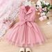Kid's Clothing Girls Sleeveless Stand Up Collar Buttoned Suit Mesh Princess Skirt Belt Two Piece Suit_voghion.com