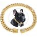 New Pet Dog Chain Cuban Collar With Safety Buckle Metal Cuban Artificial Diamond Dog Collar Necklace_voghion.com