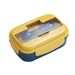 2Pcs Student Lunch Box Japanese Style Leak-Proof Food Container Storage Wheat Straw Material Breakfast Bento Box With Fork Spoon_voghion.com