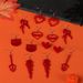Nuovi orecchini a bottone a forma di cuore rosso fiamma in acrilico, completamente personalizzati ed ecologici, per Halloween_voghion.com