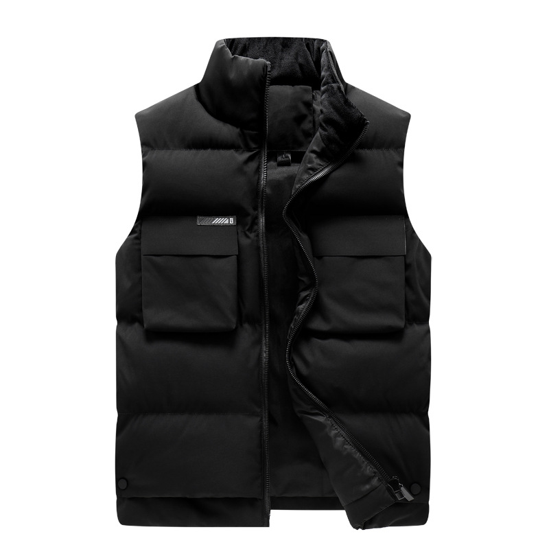 Männerkleeder Kottengweste Männer Casual Mark Vertikal Kraang Tooling Weste Einfarweg Loose Jackett_voghion.com