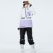 Snow & Rainwear Unisex Ski Hoodie & Pants Set – Waterproof Windproof Snowboarding Outfit With Color Blocking_voghion.com