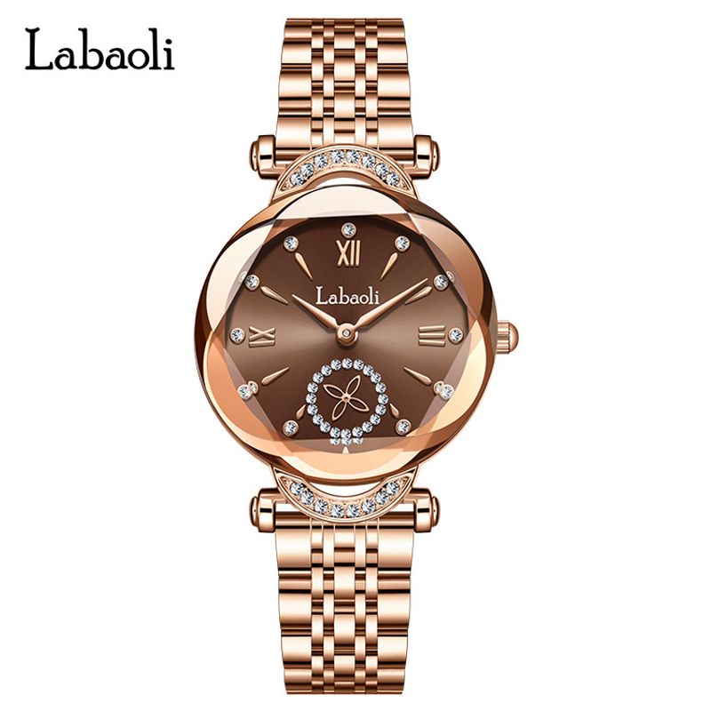 Labaoli labaoli new fashion flower shaped independent second dial inlaid with diamonds light luxury fashion quartz ladies watch_voghion.com