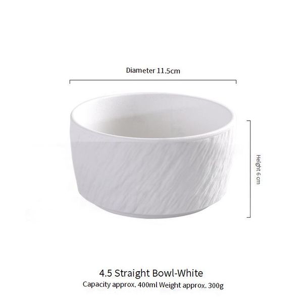 Set di ciotole in ceramica effetto pietra - Piatto multiuso per riso/zuppa/noodles (ciotola per colazione e dessert in gres da 6,5 pollici, adatta al microonde e alla lavastoviglie)_voghion.com