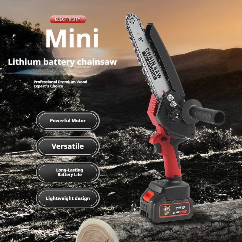 Mini motosega da 8 pollici, motosega elettrica senza fili con batteria al litio, motosega portatile leggera per il taglio del legno, potatura degli alberi, giardinaggio_voghion.com