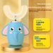 Brosse à dents électrique en U pour enfants – 3 modes, nettoyage à 360°, poils en silicone souple, silencieuse (36 dB), rechargeable, motif éléphant amusant (avec dentifrice)_voghion.com