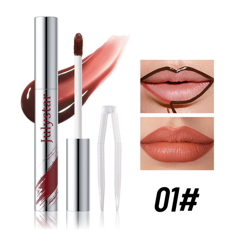 NO.C72Peel-off Lip Gloss Set, Matte Long-lasting Matte Lip Gloss, Peel-off Lip Liner Pen, Peel-off Lipstick Pen_voghion.com