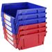 Red X Storage 6Pack Storage 5 pollici Heavy Organizer impilabile contenitore impilabile in plastica appeso X Blue Contain Bin 11 pollici Duty 11 pollici_voghion.com