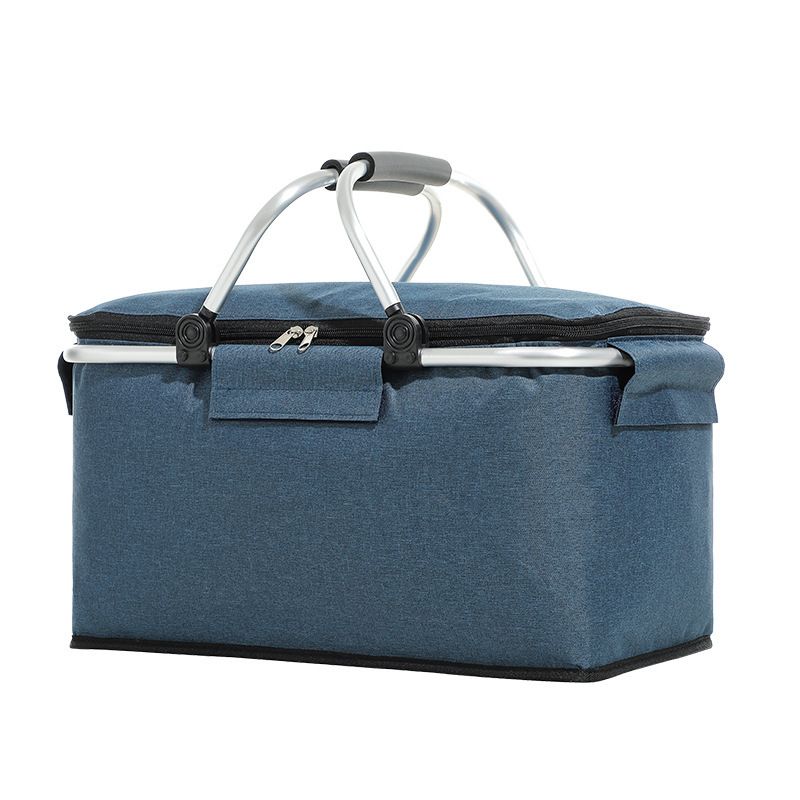 Panier de pique-nique avec sac de glace isolé pour l'extérieur Voyage de camping Sac de pique-nique en PVC froid Sac de glace pliable pour incubateur Panier à glace_voghion.com