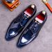 Cowhide Brand Casual Youth Formal Driving Patent Leather Shiny Men's Shoes_voghion.com