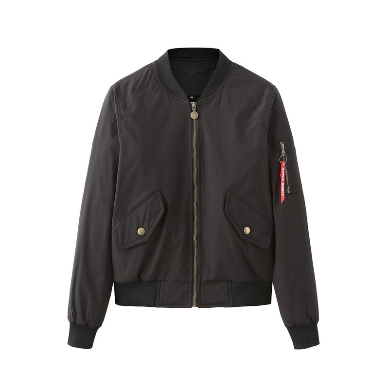Women's Clothing Baseball Jacket Spring and Autumn Flight Suit Long-sleeved Padded Jacket_voghion.com