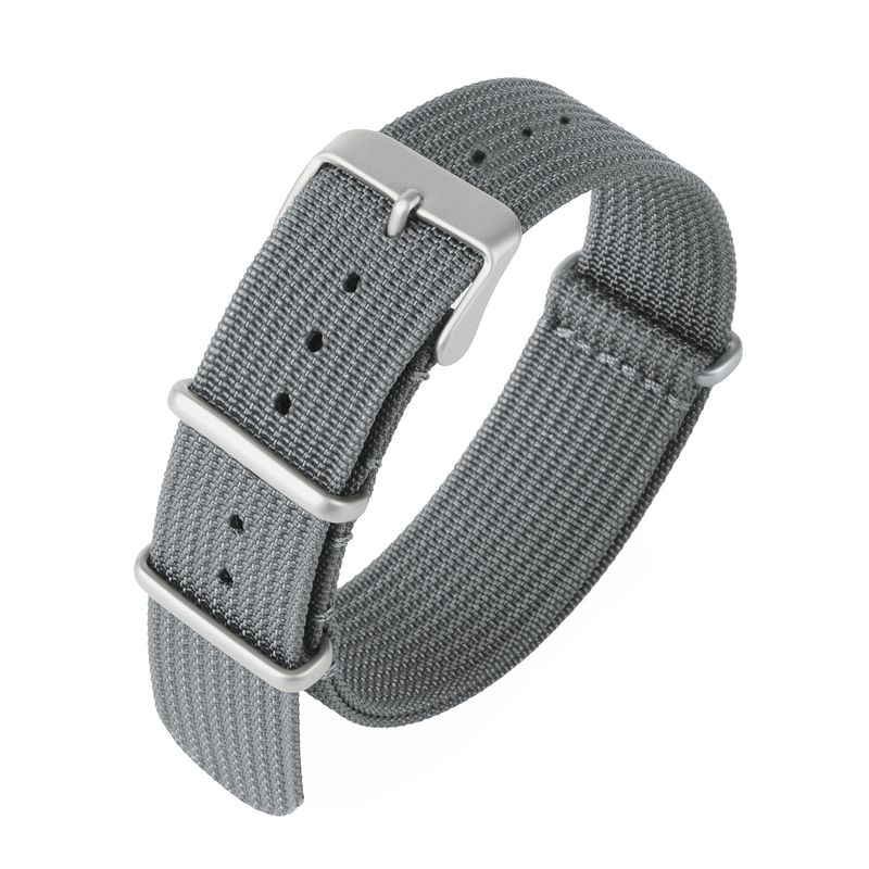 Klockarmband Nylon Canvas Arm Finvävd Enfärgad Nylon Flätad Band 18/20/22 mm_voghion.com