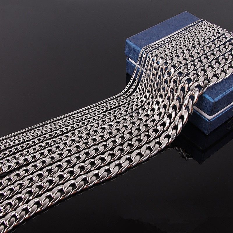 Stainless NK Chain Men's Cuban Necklace 304 Titanium Steel Choker Women's Hip Hop DIY Jewelry Accessories_voghion.com
