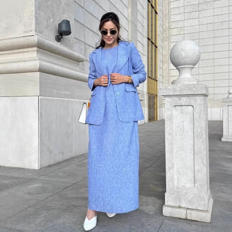 Dameskleding Lente en herfst Temperament High End Taille Mouwloze jurk Koude stijl Klein pak_voghion.com