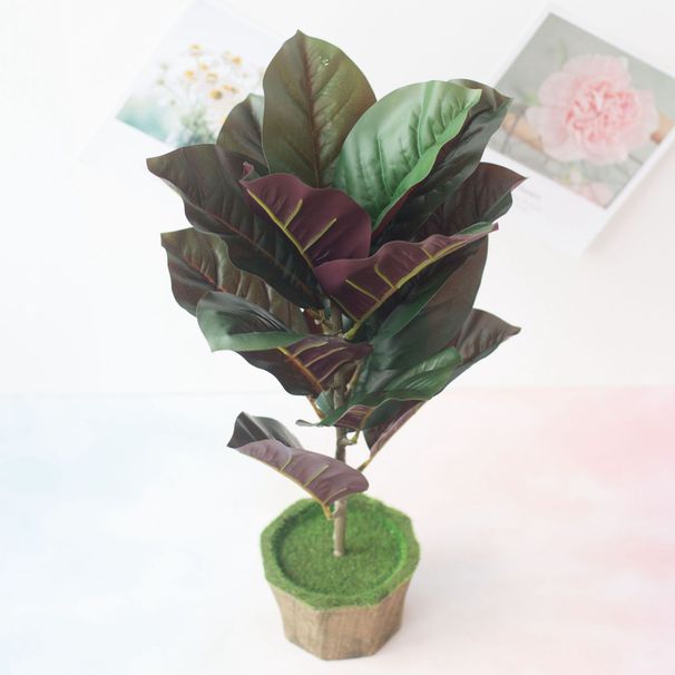 Simulación de hojas de baniano, hojas de jardín, hojas de baniano de 15 piezas, materiales para árboles, plantas de simulación_voghion.com