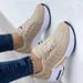 2023Ladies Sneakers Lace Up Wedge Heel Vulcanized Shoes Thick Sole Air Cushion Casual Shoes Large Size  Women's Shoes_voghion.com