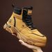 Martin 2024 autumn new British style workwear big yellow men's high top outdoor waterproof leather boots_voghion.com