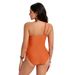 2024 New With Asymmetric Straps, Backless Sexy Tie Drawstring One-Piece Swimsuit_voghion.com