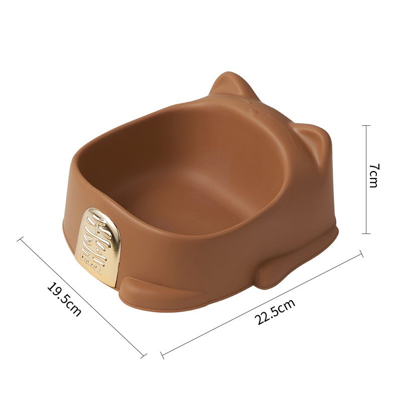 Bol pentru câini, ușor, de lux, cu desene animate, în formă de pisică norocoasă, pentru animale de companie, cu alunecare unică și protecție anti-șoc, pentru gâtul cervical_voghion.com