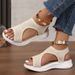 2025 Open Toed Women's Flying Woven Mixed Batch Adhesive Roman Sandals_voghion.com
