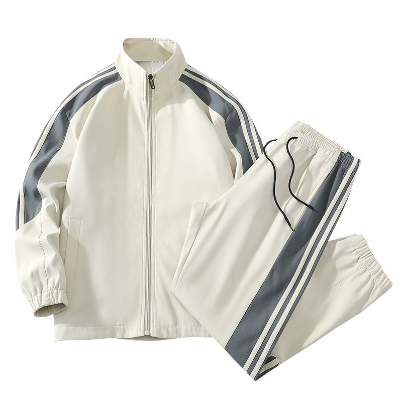 Lässiger Sportjackenanzug für Männer 2023 Frühling Herbst Neue Mode Trainingsanzug Set Trendy Lange Hosen Jacke 2 Stück Set_voghion.com
