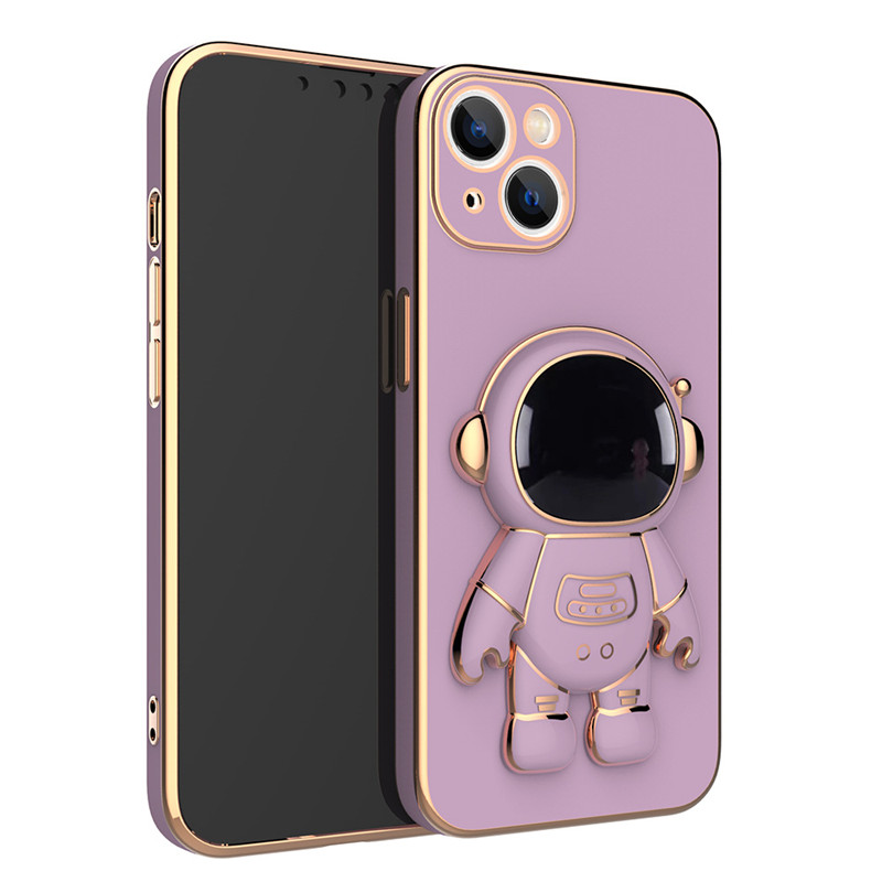 Telefonkasten für Samsung Galaxy Note 20 Ultra Plating Astronaut Fold Telefonhalter Weiche TPU-Abdeckung A52 A51 A71 A52 A21S N_voghion.com