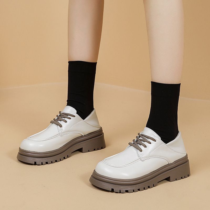 Lady Oxford Derby Leather Patent Leather Komfortabelt kveldssko_voghion.com