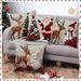 Home Decoration Rich Styles Christmas Throw Pillowcase Sofa Linen Pillowcase Soft Comfortable Cute Holiday Pillowcase 4PCS_voghion.com