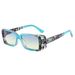 2025 Trendy Square Sunglasses - Water Transfer Small Frame With UV400 Protection (Unisex, Rectangular Cut Edge Design)_voghion.com